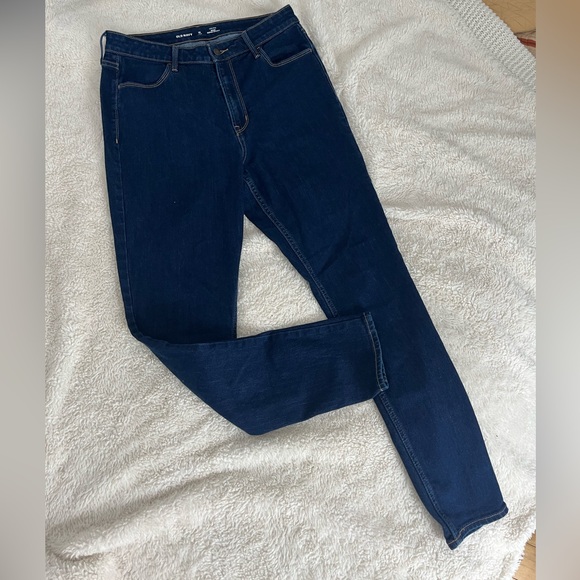 *2 PAIR!* Old Navy Dark Blue Women's WOW Super-Skinny Jeans Size 12 LONG - Picture 4 of 8